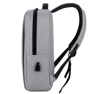 Mochila Marisa Masculina Moda Notebook 18L USB Fone de ouvido - Cinza