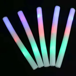 Festa Neon Bastão Led Luminoso Espuma 48cm - 3 Funções Brilhante - Único