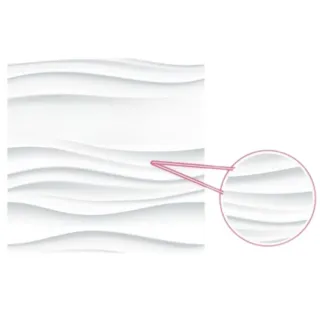 Adesivo Papel de Parede Branco 3D Efeito Gesso Ondulado Premium - 5m x 0,45cm - 4 ROLOS = 20 METROS