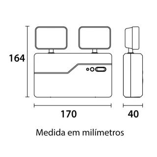 Blumenau Luminária de Emergência LED 5W 2 Faróis 6500K - Único