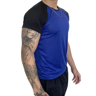 Treino Esportes Casual - KIT 3 Camiseta Mesclada Academia Exercícios Corrida - CHUMBO-ROYAL-LARANJA