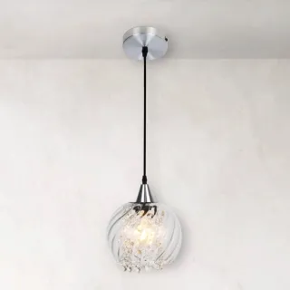 Pendente Lustre Elisabeth Taschibra Rigato Transparente Bivolt E27 - Ouro