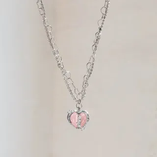 Colar de Coração de Zircônio Púrpura para Menina - Presente de Luxo com Pingente Estrela - Estilo 7