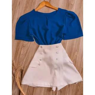 Princesa Luna Blusa Manga Curta - Preto