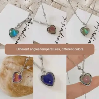 Pingente Colar de Amor com Mudança de Cor - Jóias Femininas - Padrão