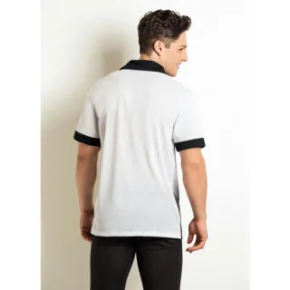 Tie Dye Masculino: Camisa Polo Branca e Preta - GG