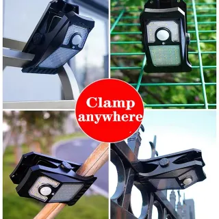 Luz solar ao ar livre com clipe de luz solar 3 modos IP65 à prova d