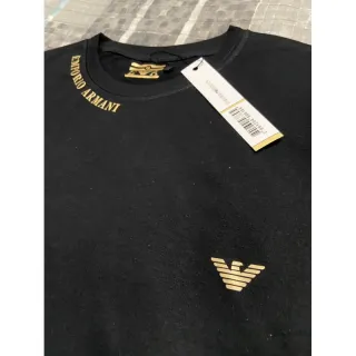 Moda Luxo Camiseta Armani Casual - Preto