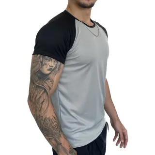 Treino Esportes Casual - KIT 3 Camiseta Mesclada Academia Exercícios Corrida - CHUMBO-ROYAL-LARANJA