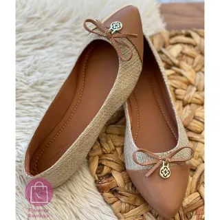 Atacado Sapatilha Feminina Rasteira Bico Médio - Promoção - N° 34