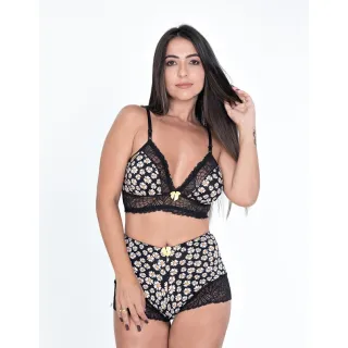 Conjunto Lingerie Baby Dool Short Doll Pijama REF-2481 - Kit C/5 - Mixta