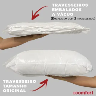 Travesseiro Soft Antialérgico Kit 2 Und - Branco