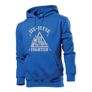 Casaco Moletom Treino Canguru Jiu Jitsu Fighter - Azul-marinho