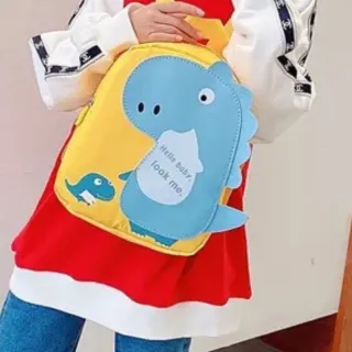 Mochila de crianças com estampa de dinossauro - Azul