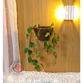 Vaso Decorativo de Parede para Plantas - Tam P - Bege