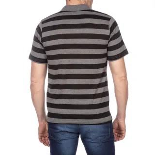 Listrada Masculina Polo Camisa Preto - M