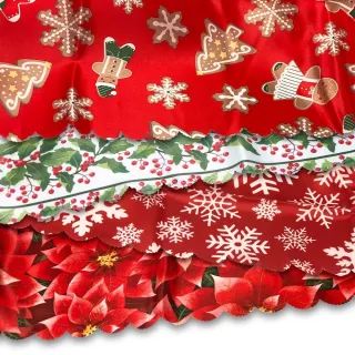 Toalha Retangular Natal Oxford Sortidas - 6 Lugares - Único