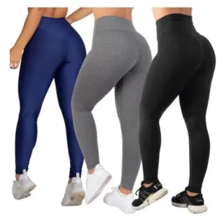 Suplex Cintura Alta Calça Legging Fitness - Preto