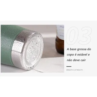 Caneca Inox Beer Cup com Tampa e Abridor - Copo Térmico de 473ml para Cerveja e Café - Amarelo