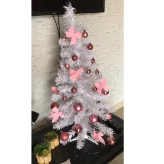 Decoração Natal Branca Arvore 90cm Pinheiro 90 Galhos - Único