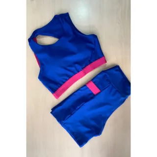 Moda fitness: Conjunto top e short preto para malhar em academia - Raryel - Preto