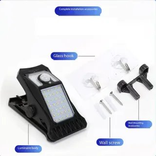 Luz solar ao ar livre com clipe de luz solar 3 modos IP65 à prova d