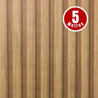 Adesivo Autocolante Texturado Madeirado Bege/Marrom - 5 METROS x 45CM