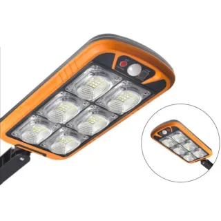 Sensor de Presença e Controle Remoto - Luminária Solar de Parede Externa 35w - Laranja