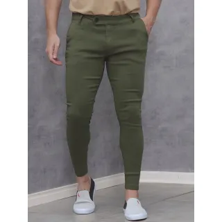 Calça Masculina Skinny Alfaiataria Lycra Elastano - Azul