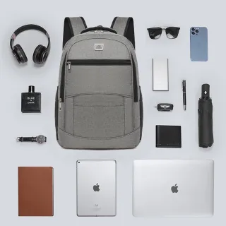 Mochila Notebook Unissex Resistente à Água para Viagem ou Escola - Preto