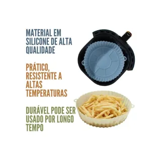 Formas Assadeira Flexíveis para Air Fryer - Kit com 3 unidades - Único