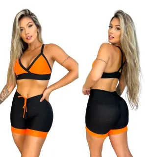 Roupa de Ginástica Conjunto Fitness Tik Tok - 128-CST-LILÁS***