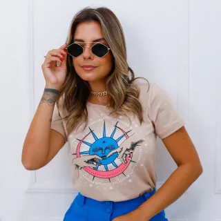 Camiseta Feminina Malha Premium 100% Algodão - Escolha Cor e Tamanho - Verde água