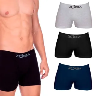 Zorba Algodão Boxer Cuecas sem Costura Kit 4 - sortidas