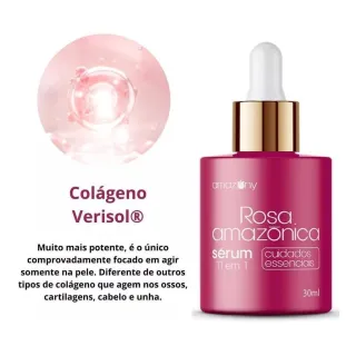 30ml Amazony Rosa Amazônica Sérum 11 Em 1 - Único