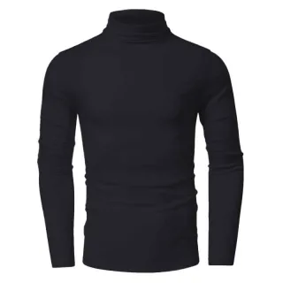 Blusa Camiseta Masculina Manga Longa Proteção Solar Fator 50 UV Gola Alta - Azul Marinho