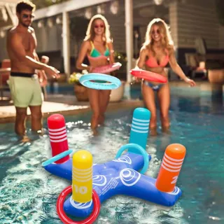 Brinquedos Flutuantes para Piscinas com Anel Inflável - Conjunto de Piscina - Multicolorido
