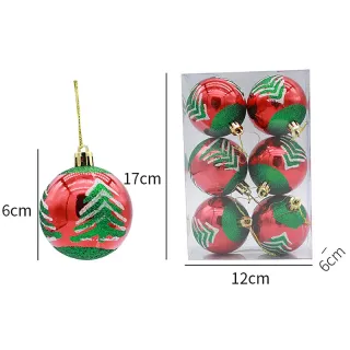 Conjunto de Ornamentos para Festa em Casa - 42pcs Bolas Grandes de Natal Multicor - E2#24PCS 6CM