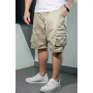 Masculina Bermuda Caqui Cargo Compton Corta Vento 5 Bolsos