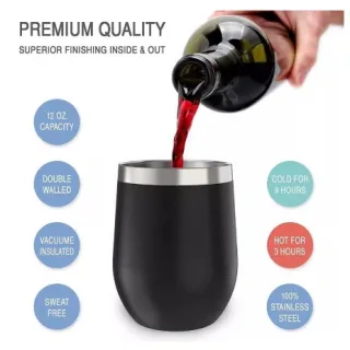 Tampa Acrílica Inox Copo Térmico 360ML - Promoção Raryel - Amarelo