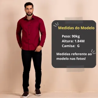 Masculina Lisa Camisa Social - Azul Céu