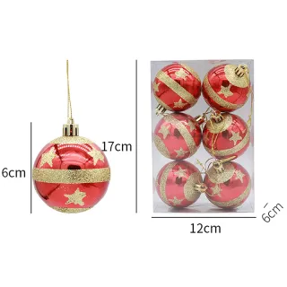 Conjunto de Ornamentos para Festa em Casa - 42pcs Bolas Grandes de Natal Multicor - E2#24PCS 6CM