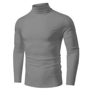 Blusa Camiseta Masculina Manga Longa Proteção Solar Fator 50 UV Gola Alta - Azul Marinho