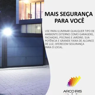 Refletor Led Bi-volt Branco Frio 200w - Kit com 02 unidades - Único
