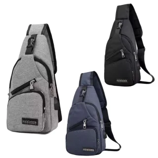 Mensageiro anti-roubo masculina com entrada USB - Bolsa de ombro Jorge - Vinho