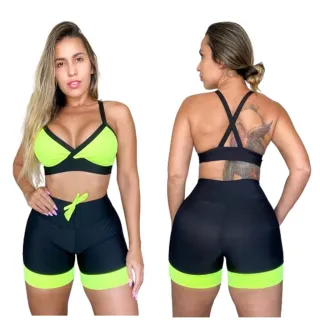 Roupa de Ginástica Conjunto Fitness Tik Tok - 128-CST-LILÁS***
