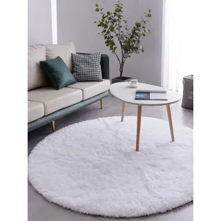 Tapete Felpudo Grande Redondo Branco - Vários tamanhos 1,2M, 0,8M e 0,6M - 60x60