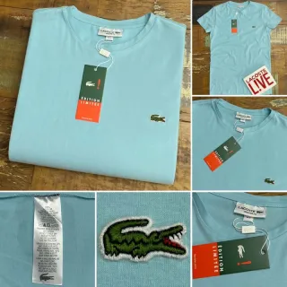 Camiseta conforto masculina em algodão pima com elastano fio 40.1 - Azul Claro