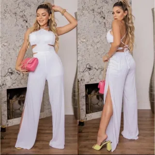 Vestido Longo Macacão Feminino Calça Curto - Preto