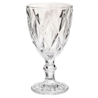 Taças Diamante Transparente 300ml - Conjunto com 4 Copos - Único